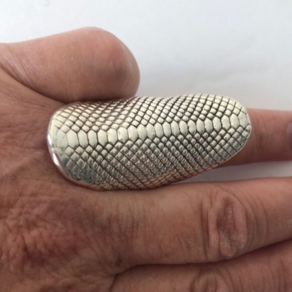 E&L Israel Sterling Silver Electroform Statement Structured Ring Sz.6 - Picture 5 of 12